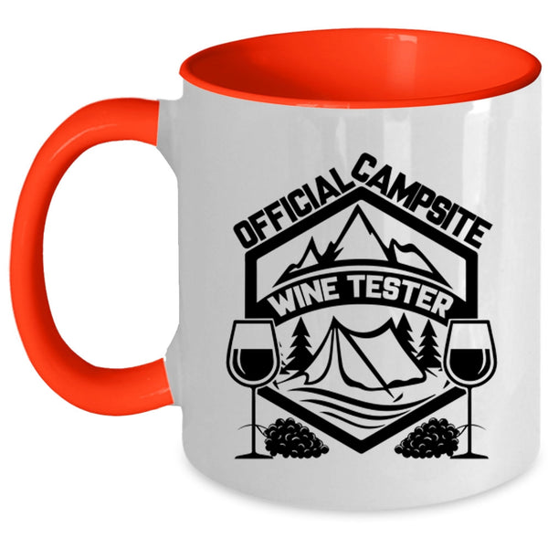 Wine Tester Coffee Mug, Official Campsite Accent Mug