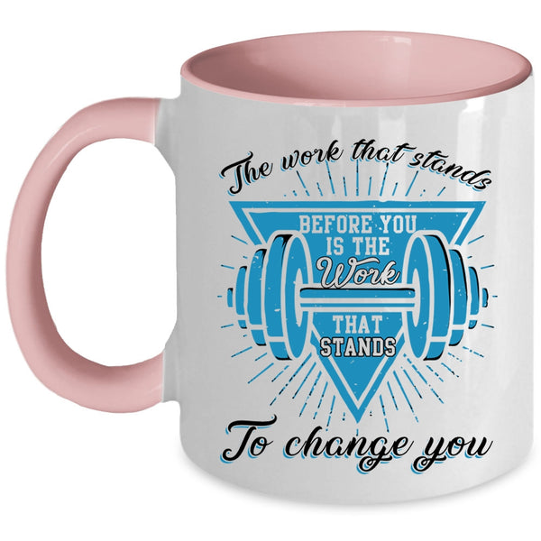 Awesome Gymnast Coffee Mug, The Work That Stands Accent Mug