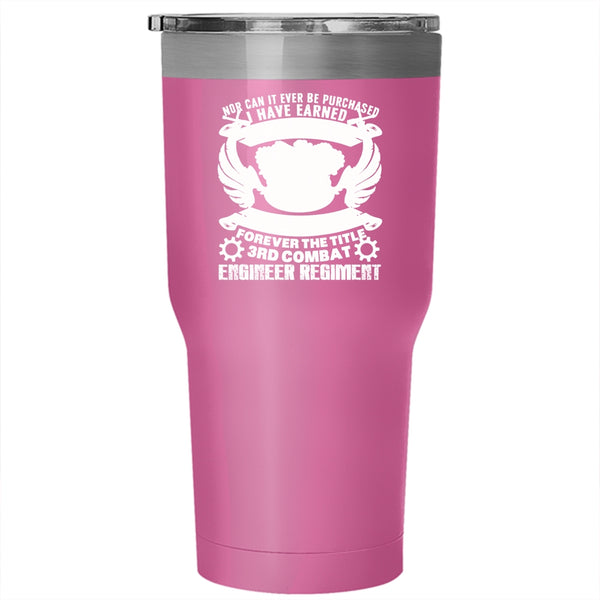 3rd Combat Engineer Regiment Tumbler 30 oz Stainless Steel, Awesome Engineers Travel Mug