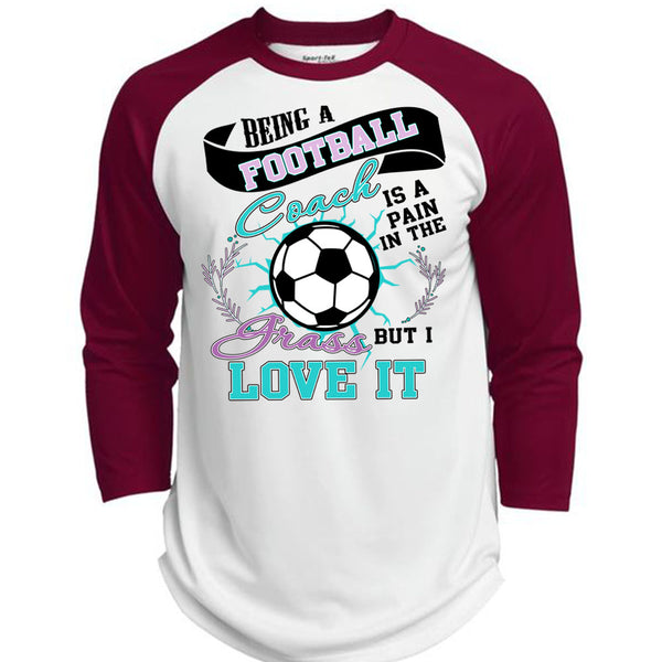 Being A Football Coach T Shirt, I Love Football T Shirt, Awesome T-Shirts  (Polyester Game Baseball Jersey)