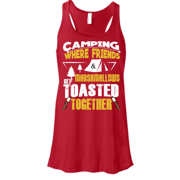 Camping T Shirt, where Friends Marshmalows Tank Top
