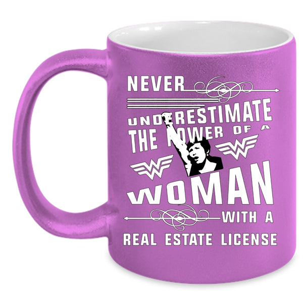 A Woman With A Real Estate License Coffee Mug, Cool Woman Coffee Cup