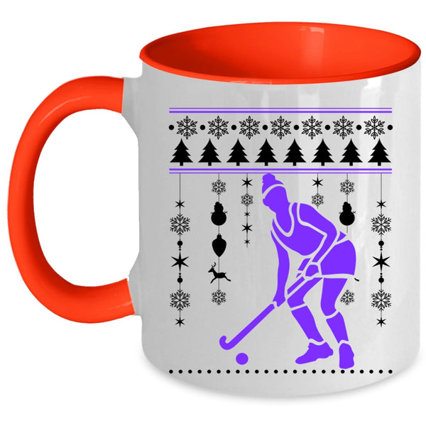 Merry Little Christmas Coffee Mug, I Love Hockey Accent Mug