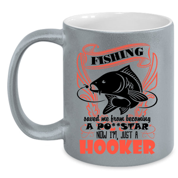 Cute Gift For Fisher Coffee Mug, Fishing Accent Mug