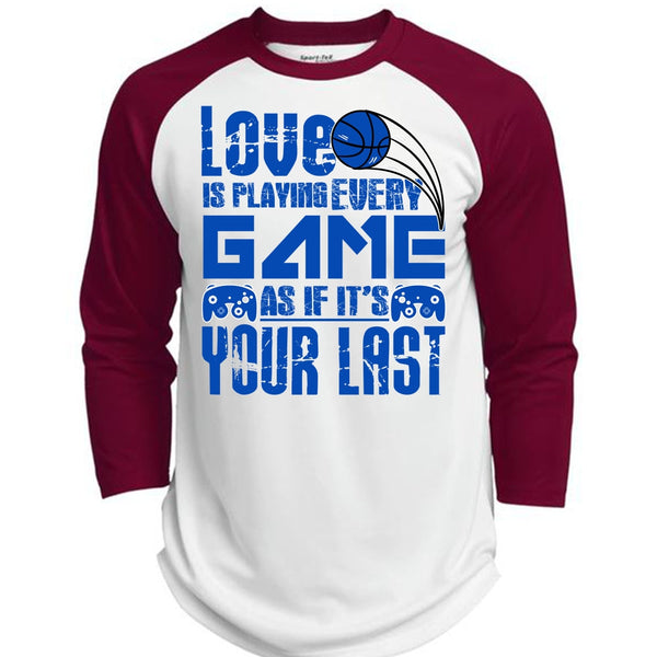 Love Is Playing Game T Shirt, I Love Gaming T Shirt, Awesome T-Shirts  (Polyester Game Baseball Jersey)