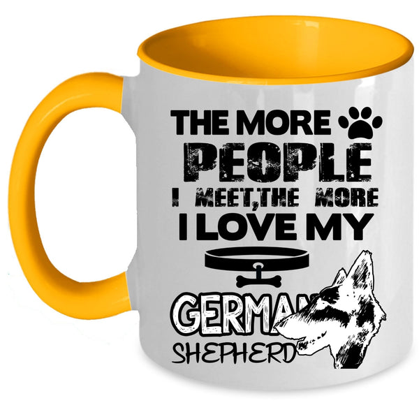 Dog Lovers Coffee Mug, I Love My German Shepherd Accent Mug