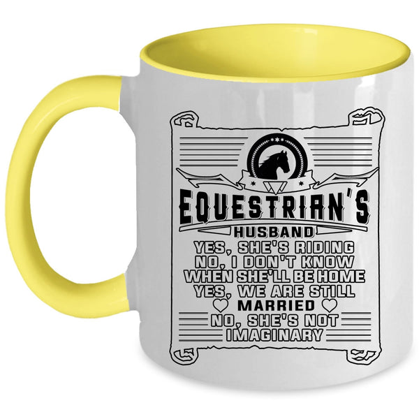Funny Gift For Husband Coffee Mug, Equestrian's Husband Accent Mug