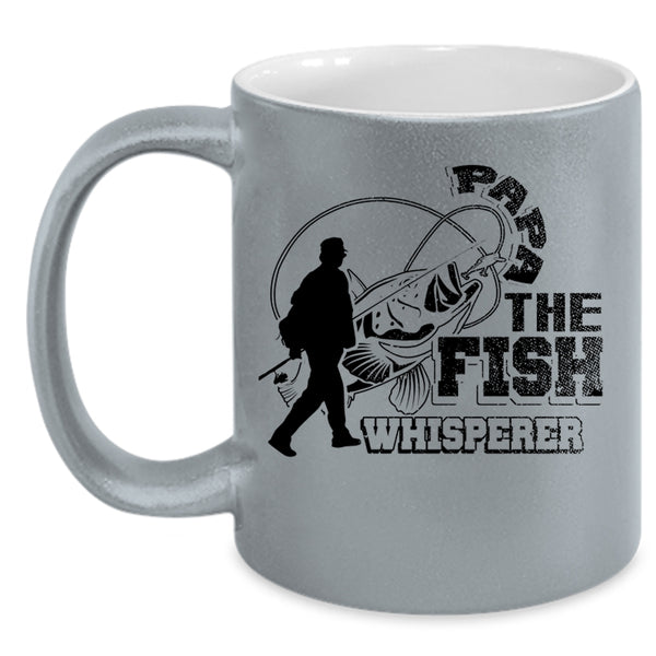 Cool Fishing Dad Coffee Mug, Papa Accent Mug