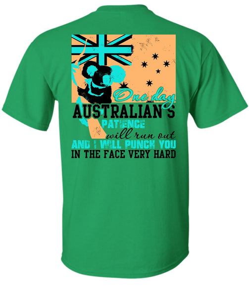 On Day Australian's Patience T Shirt, I Love Veteran T Shirt