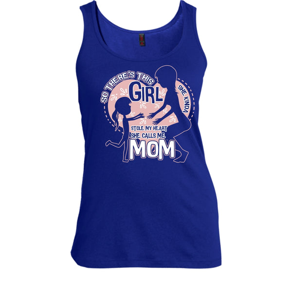 She Kinda Stole My Heart T Shirt, He Calls Me Mom Tank Top
