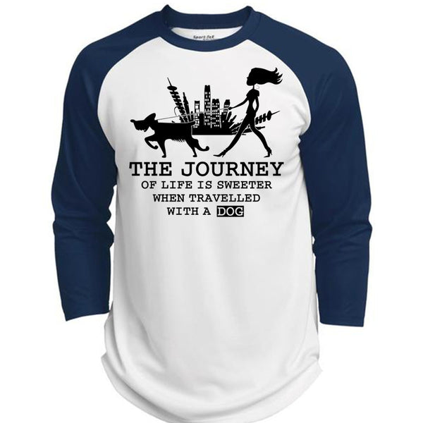 The Journey Of Life Is Sweeter T Shirt, I Love My Dog T Shirt, Awesome T-Shirts  (Polyester Game Baseball Jersey)