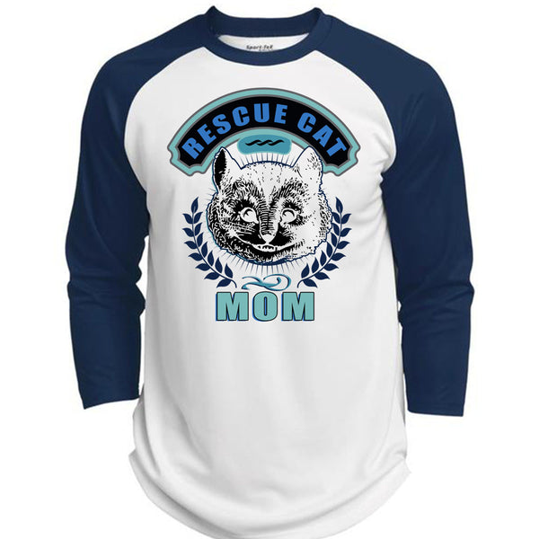 Rescue Cat Mom T Shirt, Being A Mother T Shirt, Awesome T-Shirts  (Polyester Game Baseball Jersey)