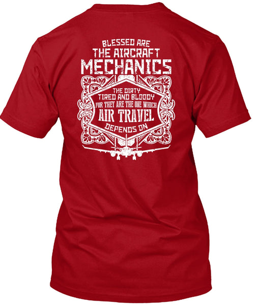 Blessed Are The Aircraft Mechanics T Shirt, Air Travel T Shirt