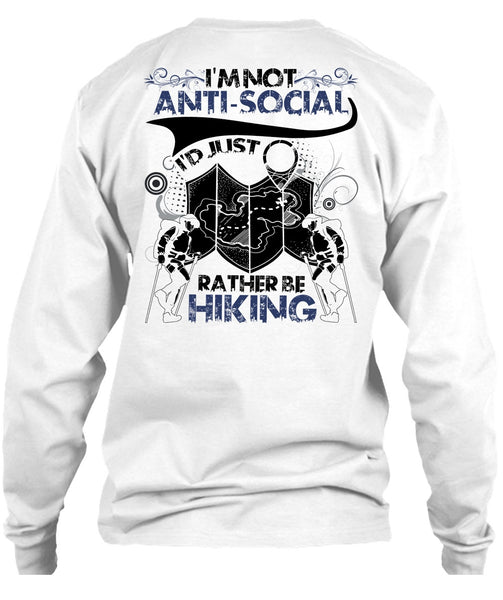 I'd Just Rather Be Hiking T Shirt, I Love Hiking T Shirt