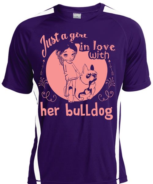 Just A Girl In Love With Her Bulldog T Shirt, Pets T Shirt, I Love Dog T Shirt