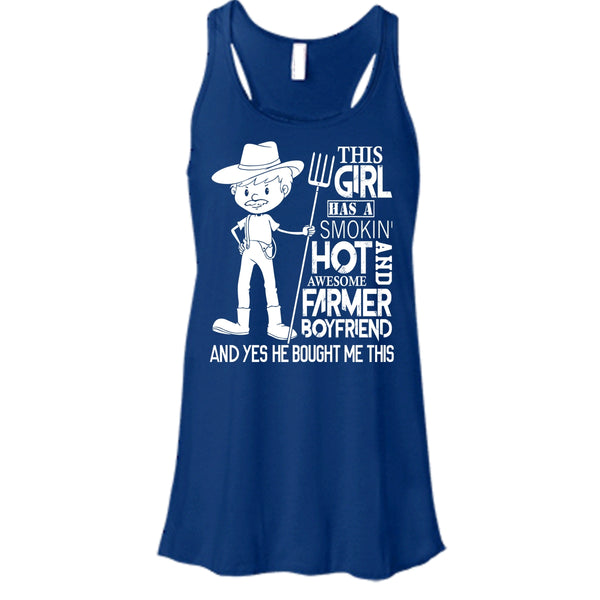 Awesome Farmer Boyfriend T Shirt, Coolest Farmer's Girlfriend T Shirt, Cool T Shirt