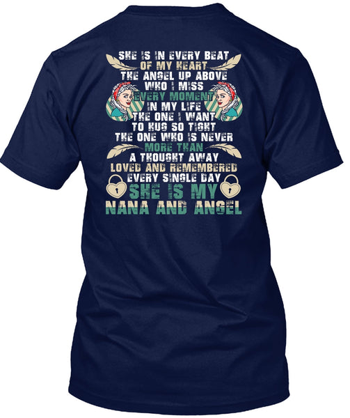 She Is My Nana And Angel T Shirt, Beat Of My Heart T Shirt