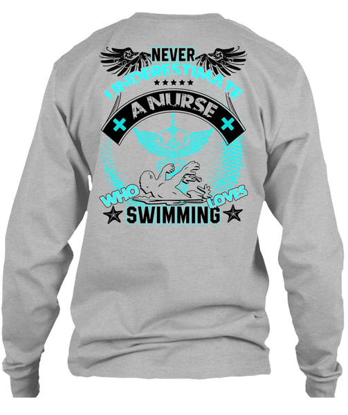 Nurse Who Loves Swimming T Shirt, I Love Swimming T Shirt