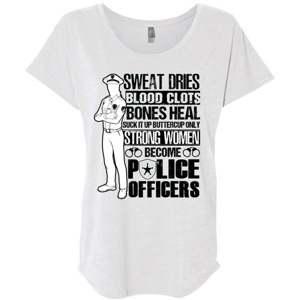Strong Women Become Police Officers T Shirt, I Love Police T Shirt, Awesome T-Shirts