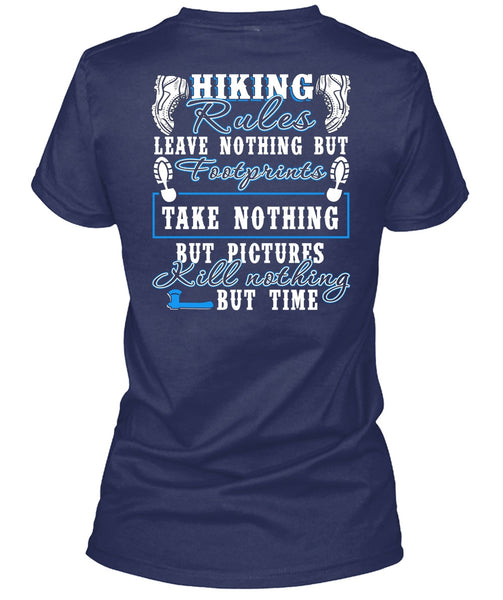 Hiking Rules T Shirt, Footprint T Shirt