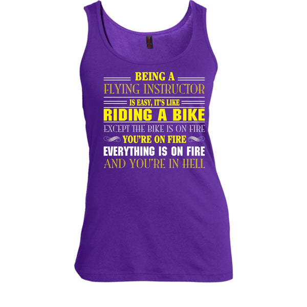 Being A Flying Intructor Shirt, It's Like A Riding A Bike Shirt