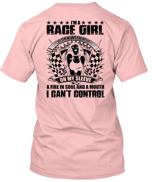 I'm A Race Girl T Shirt, I Love Biker T Shirt