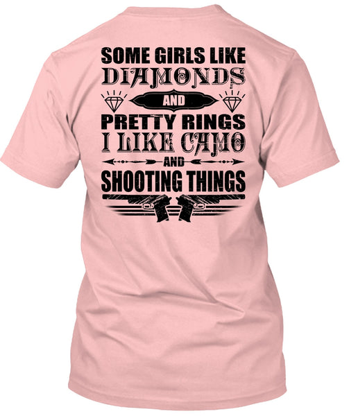 I Like Camo And Shooting Things T Shirt, I Love Hunter T Shirt