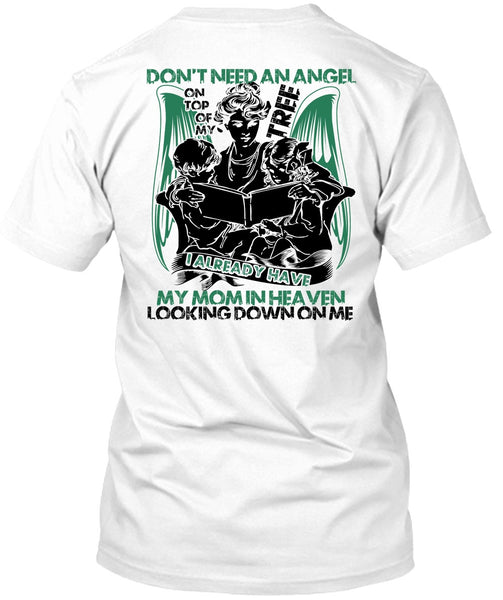 A black t-shirt with the shopify logo