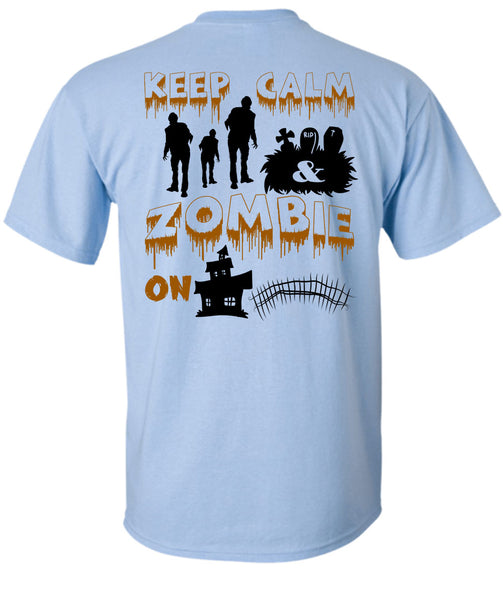 Keep Calm Zombie On T Shirt, Wait For Halloween T Shirt