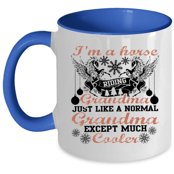 Normal Grandma Coffee Mug, I'm A Horse Riding Grandma Accent Mug
