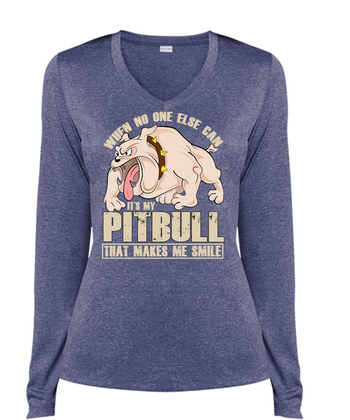 It's My Pit Bull T Shirt, Makes Me Smile T Shirt