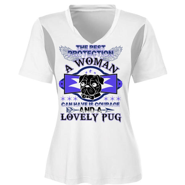 The Best Protection A Woman T Shirt, Lovely Pug T Shirt, Awesome T-Shirts