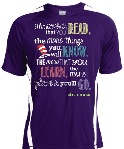 Dr. Seuss T Shirt, The More Things You Will Know T Shirt, The Cat in the Hat T Shirt, You Learn T Shirt, Cool Shirt