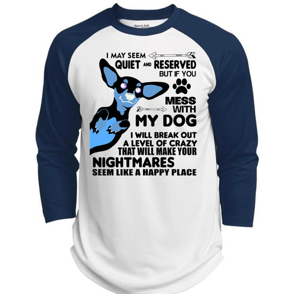 You Mess With My Dog T Shirt, I Will Break Out A Level Of Crazy T Shirt, Favorite T Shirt  (Polyester Game Baseball Jersey)