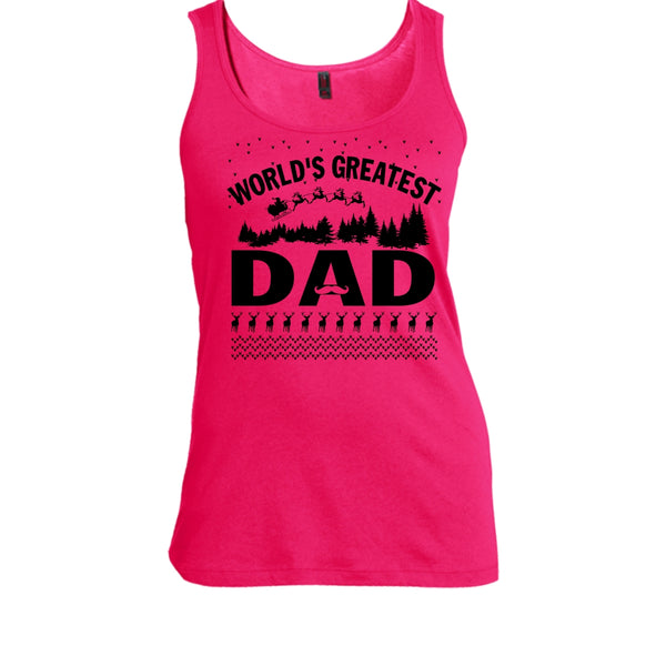 World's Greatest Dad T Shirt, Merry Christmas Gift Tank Top