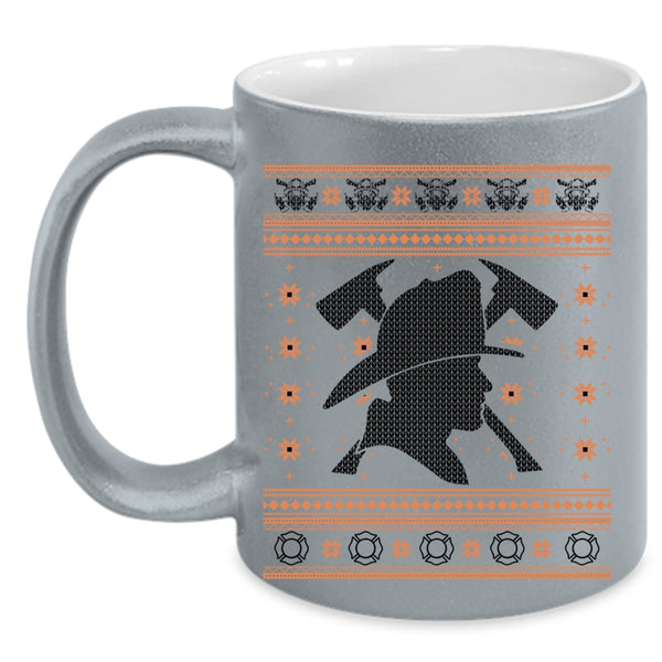 Christmas Gift For Fireman Coffee Mug, Cool Firefighter Accent Mug