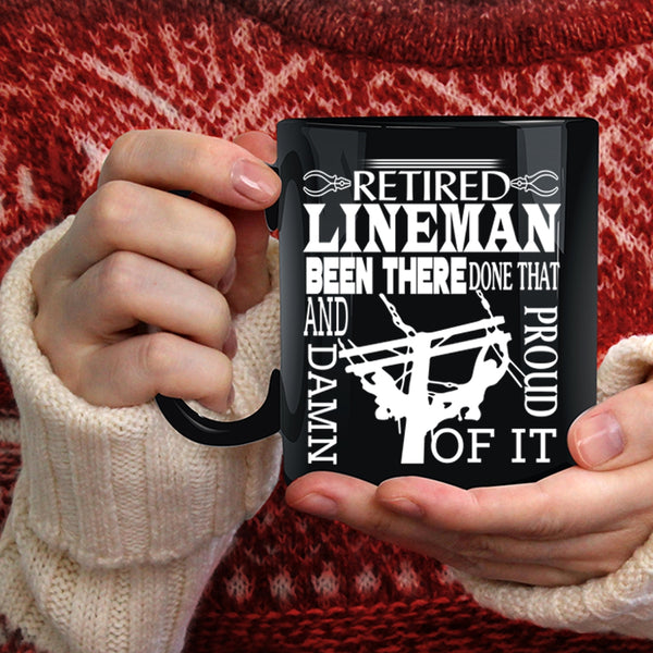 Retired Lineman Coffee Mug, Awesome Retirement Coffee Cup
