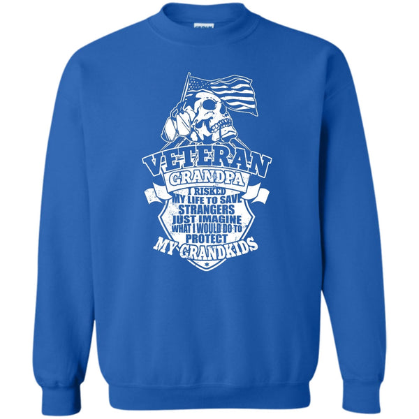I Am a Veteran Grandpa T Shirt, To Protect My Grandkids Sweatshirt