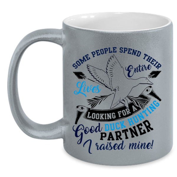 Funny Duck Hunting Coffee Mug, Good Duck Hunting Partner Accent Mug