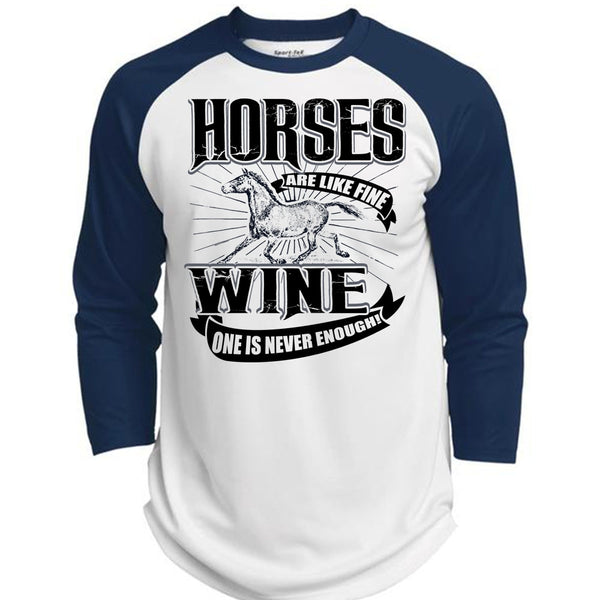 Horses Are Like Fine Wine T Shirt, I Love Equestrian T Shirt, Awesome T-Shirts  (Polyester Game Baseball Jersey)