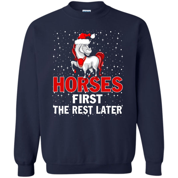 Coolest Equestrian T Shirt, Equestrian Merry Christmas Sweatshirt