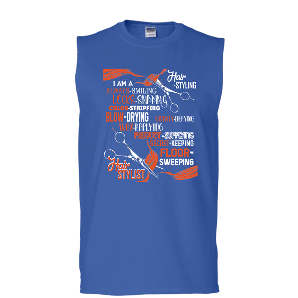 I'm A Hair-Styling T Shirt, I'm A Hair Stylist' Tank Top (Men's Cotton Sleeveless)