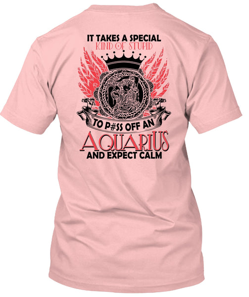 Aquarius And Expect Calm T Shirt, I Love Aquarius T Shirt