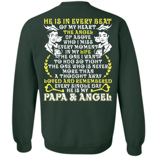 Papa And Angel T Shirt, I Love Papa Sweatshirt