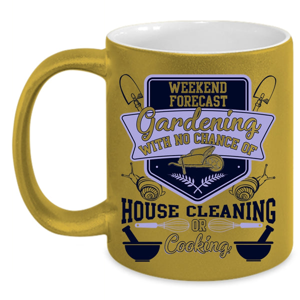 Awesome Gardener Coffee Mug, Weekend Forecast Gardening Accent Mug