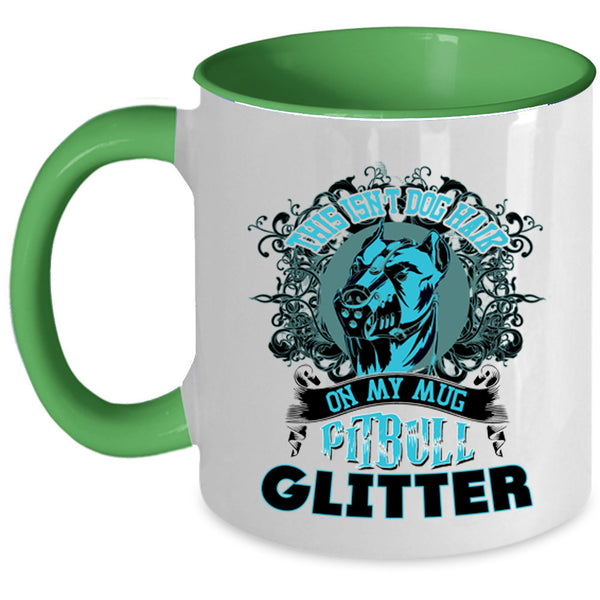 Pitbull Glitter Coffee Mug, This Isn't Dog Hair On My Mug Accent Mug