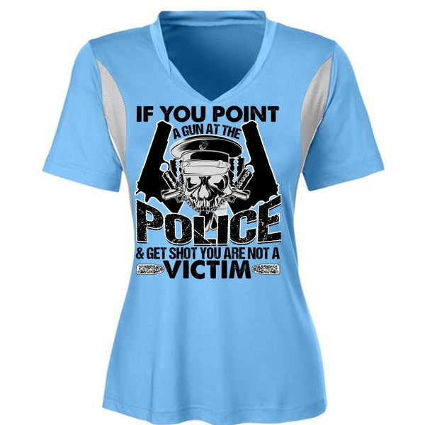 You Point A Gun At The Police T Shirt, I Love Police T Shirt, Awesome T-Shirts