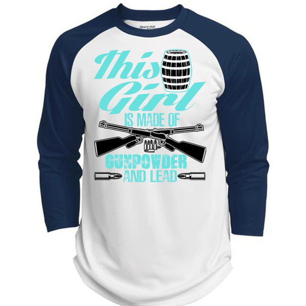 This Girl Is Made Of Gunpowder T Shirt, I Love Veteran T Shirt, Awesome T-Shirts  (Polyester Game Baseball Jersey)
