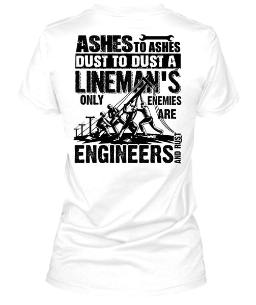Lineman's Only Enemies T Shirt, I Love Lineman T Shirt