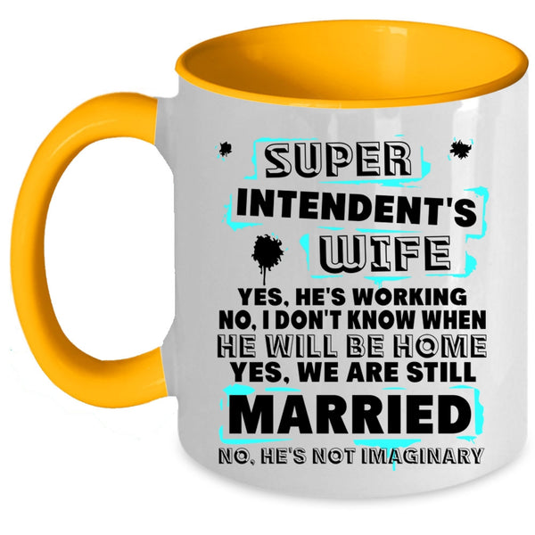 I Love My Wife Coffee Mug, Superintendent's Wife Accent Mug